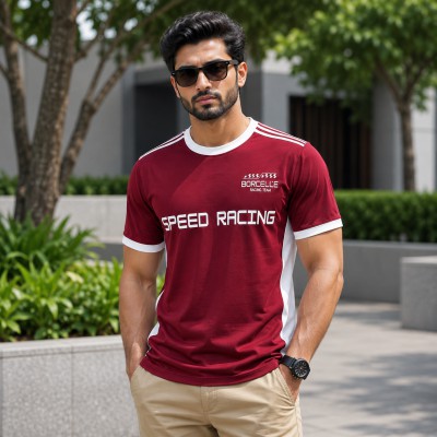 Streetwear Sports T-Shirt Maroon